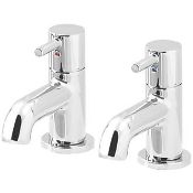 (Q6) Hoffell Basin Pillar Tap. This contemporary style chrome basin tap from the Hoffell colle...