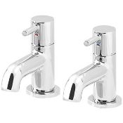 (KH12) Hoffell Basin Pillar Tap. This contemporary style chrome basin tap from the Hoffell coll...