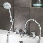 (REF12) Blyth Chrome-plated Bath Shower mixer Tap. This traditional style chrome bath shower m...