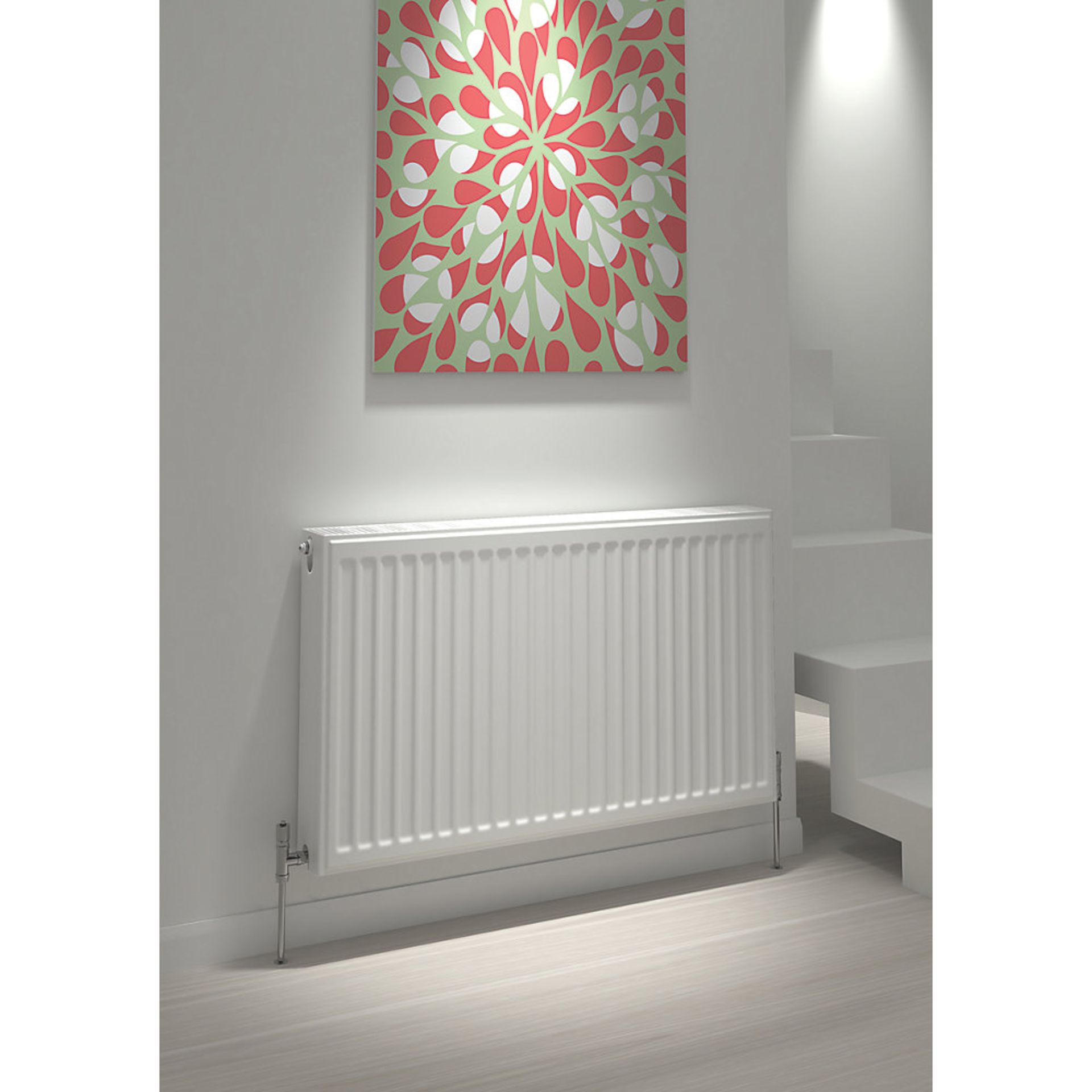 (REF9) PREMIUM TYPE 21 DOUBLE-PANEL PLUS SINGLE CONVECTOR RADIATOR 600 X 800MM WHITE. Horizont...