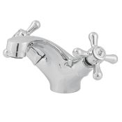 (REF21) Etel 2 lever Chrome-plated Traditional Basin Mono mixer Tap. This traditional style chr...