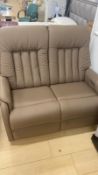 Brand new boxed 2 seater Gfa st tropez electric reclining sofa in light brown leather
