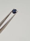 Sapphire round cut gem stone