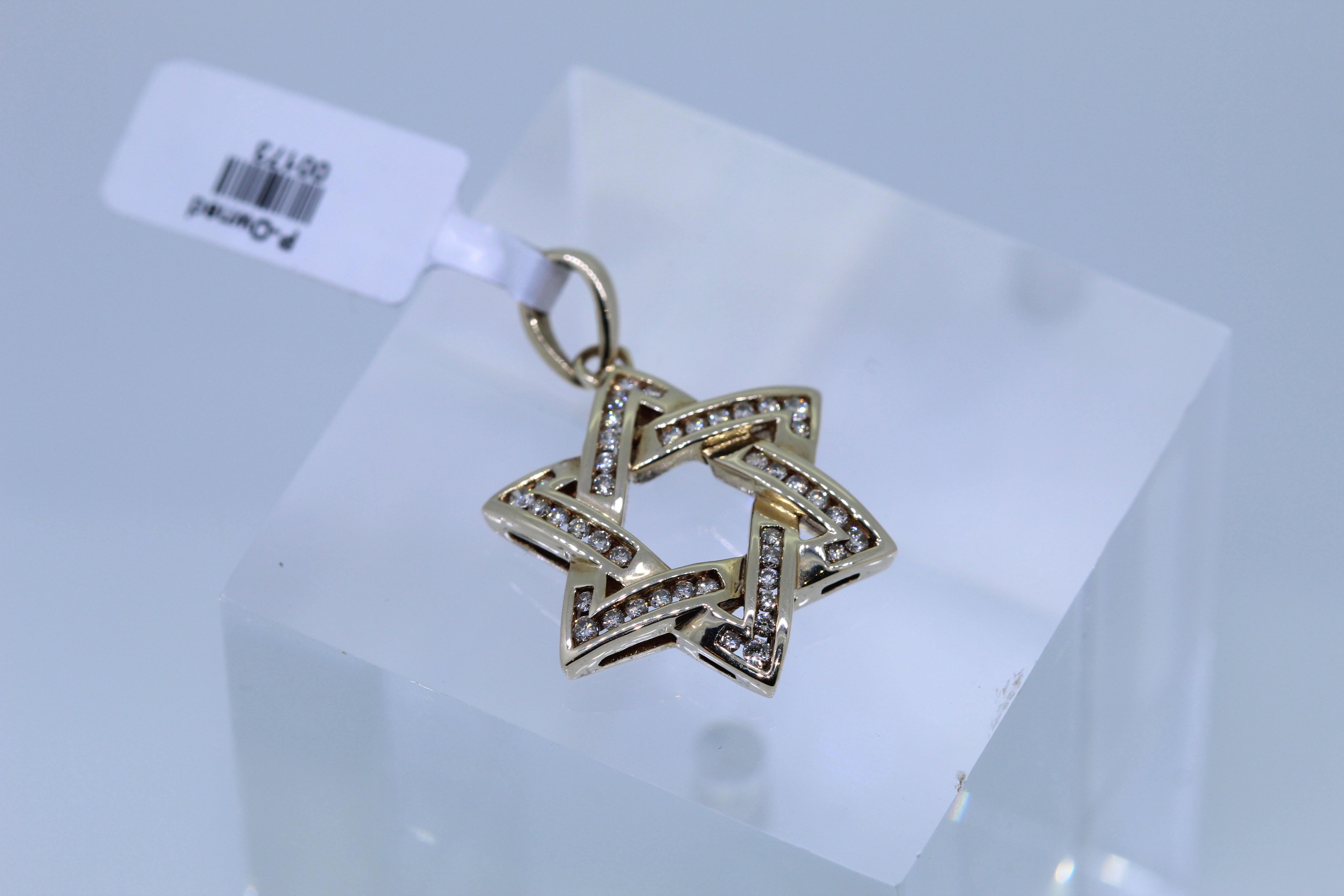 9ct Hallmark Yellow Gold Diamond Set Star Of David - Image 4 of 4