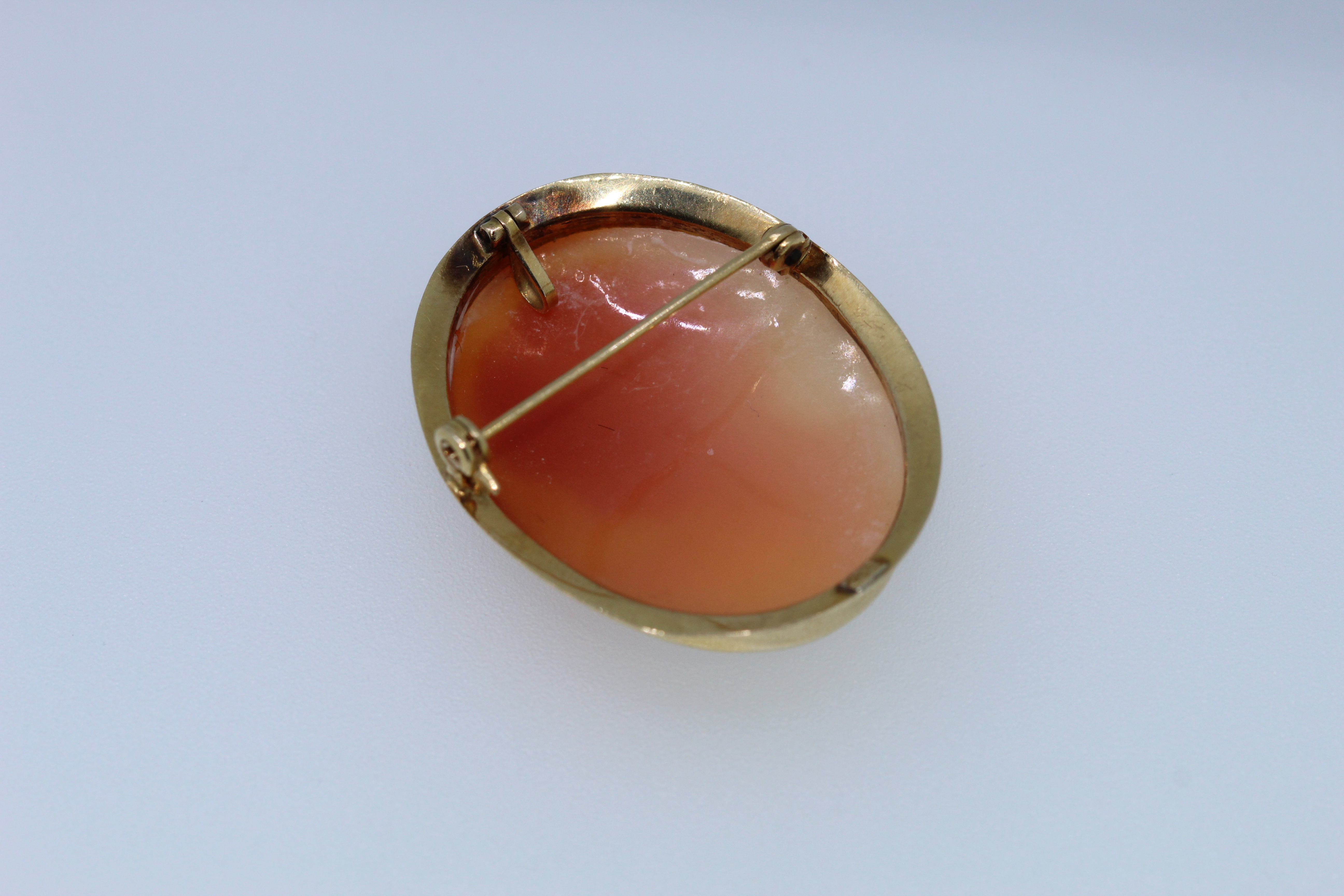 Stamped 750 Yellow Gold Cameo Broach And Pendant - Image 2 of 4