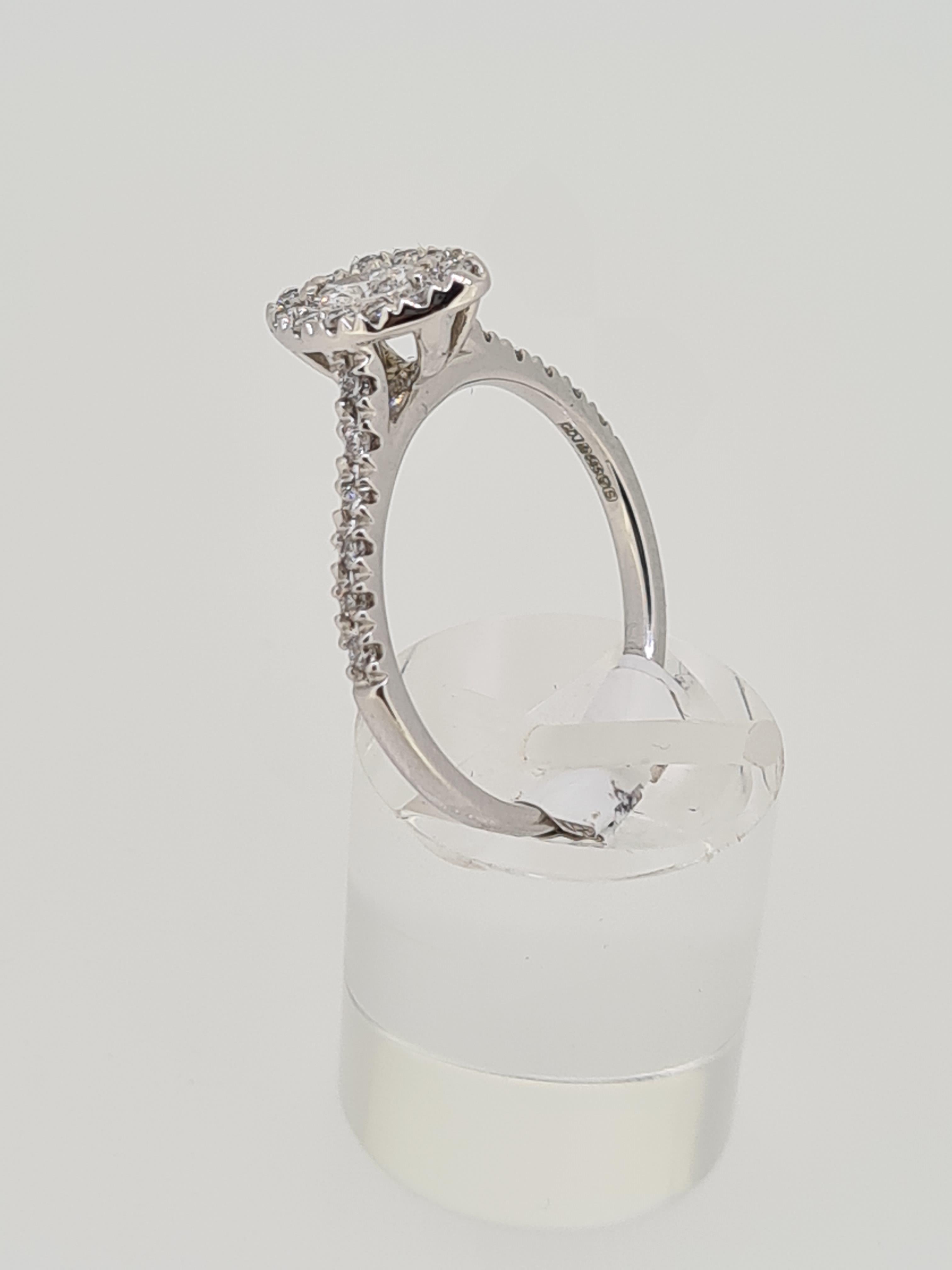 14 ct uk hallmark white gold diamond ring - Image 4 of 5