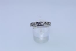 18ct Uk Hallmarked White Gold Channel Set Diamond Eternity Ring