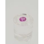 Pink sapphire oval cut gem stone