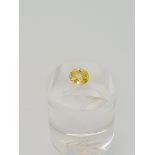 Yellow sapphire oval cut gem stone