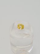 Yellow sapphire oval cut gem stone