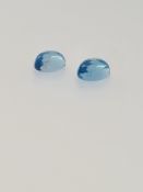 Blue topaz colour match cabochon em stones