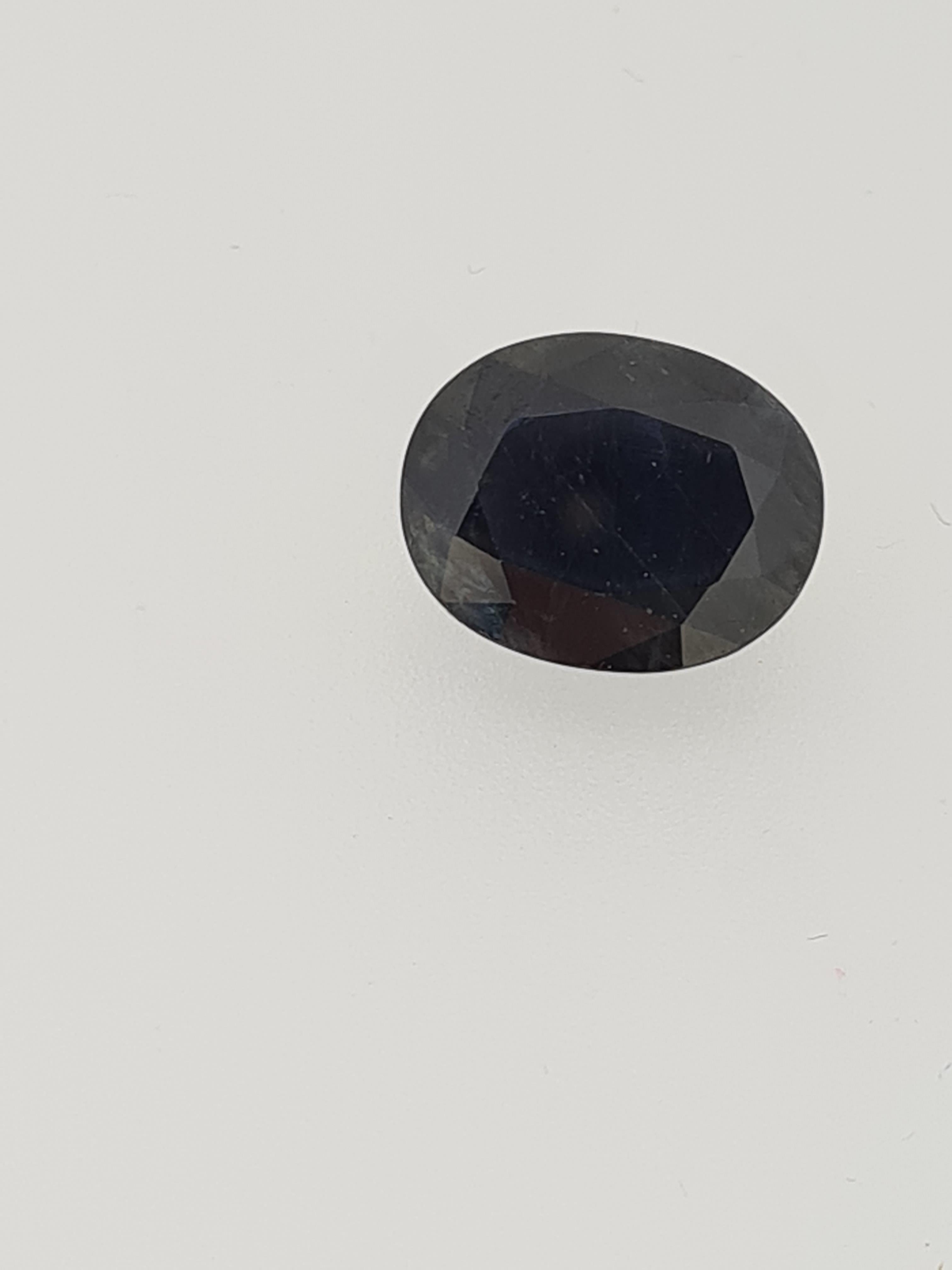 Sapphire oval cut gem stone - Image 3 of 4