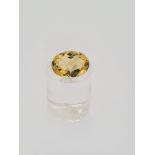 Citrine oval gem stone