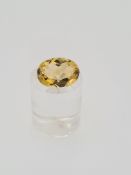 Citrine oval gem stone