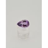 Amethyst pear cut gem stone