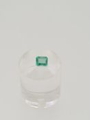 Emerald step cut gem stone