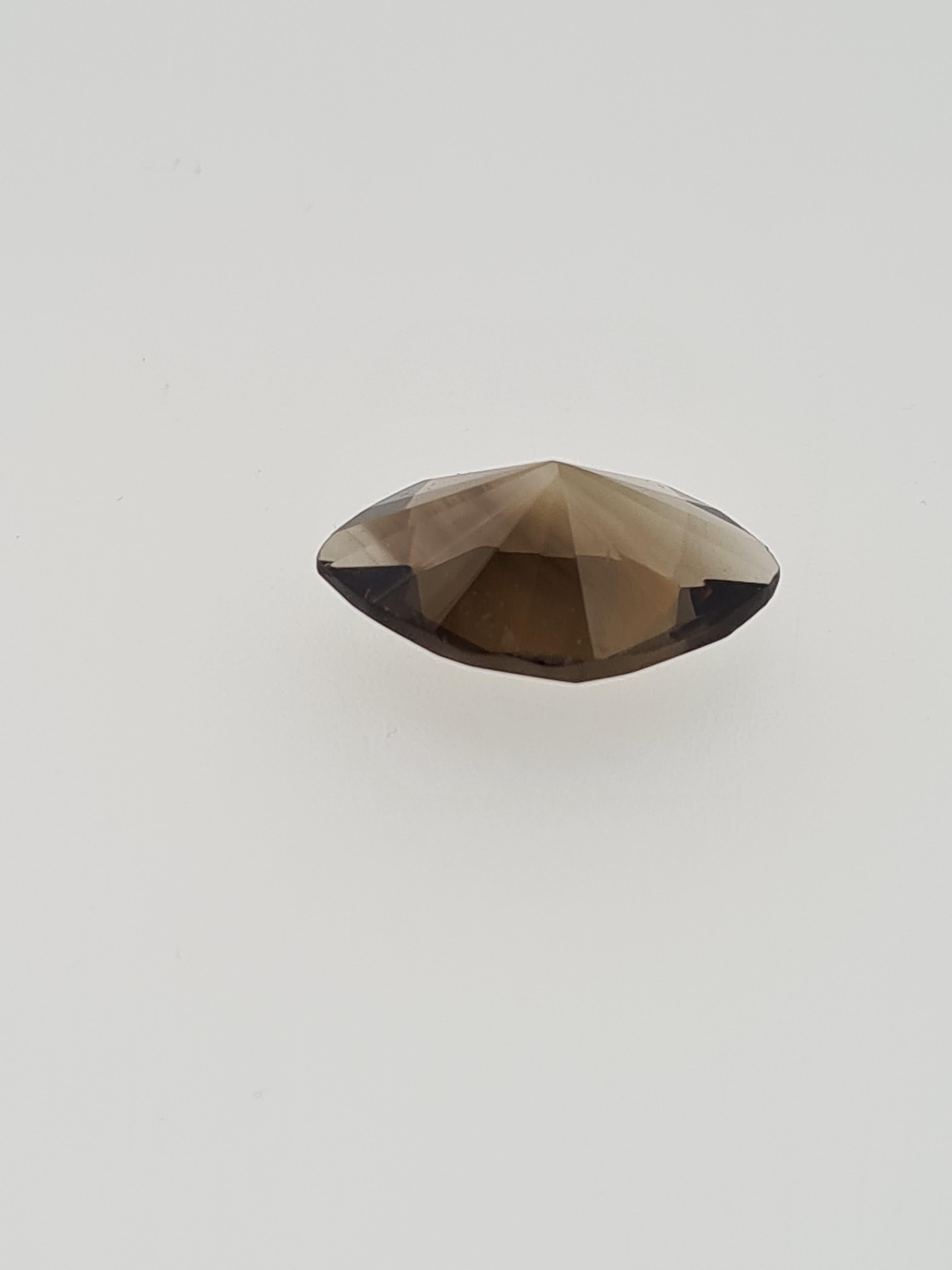 Smokey quartz marquise cut gem stone - Image 2 of 5