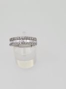 9ct hallmark white gold cathedral ring 1.00 carat