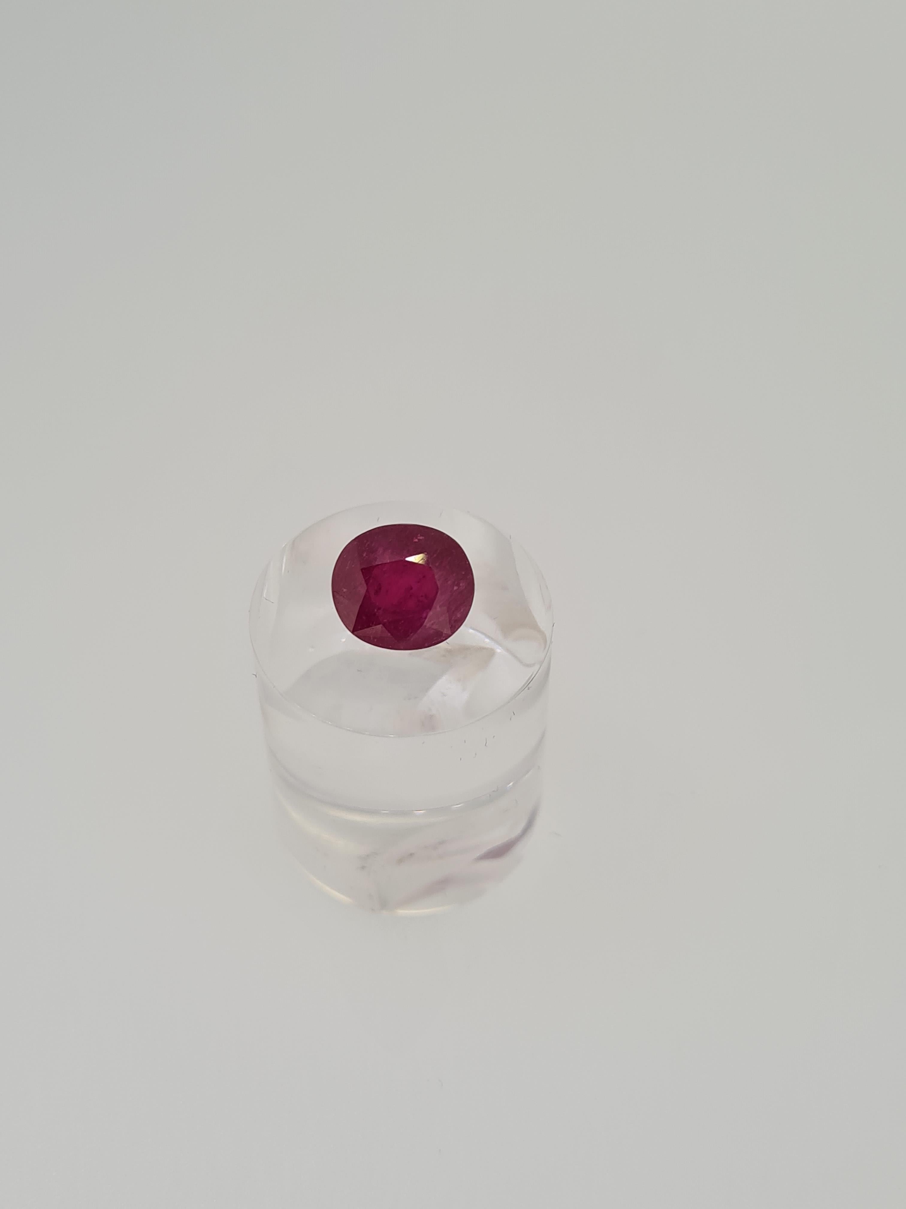 Ruby oval cut gem stone