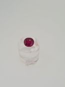 Ruby oval cut gem stone