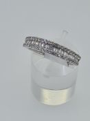 18ct white gold diamond set band