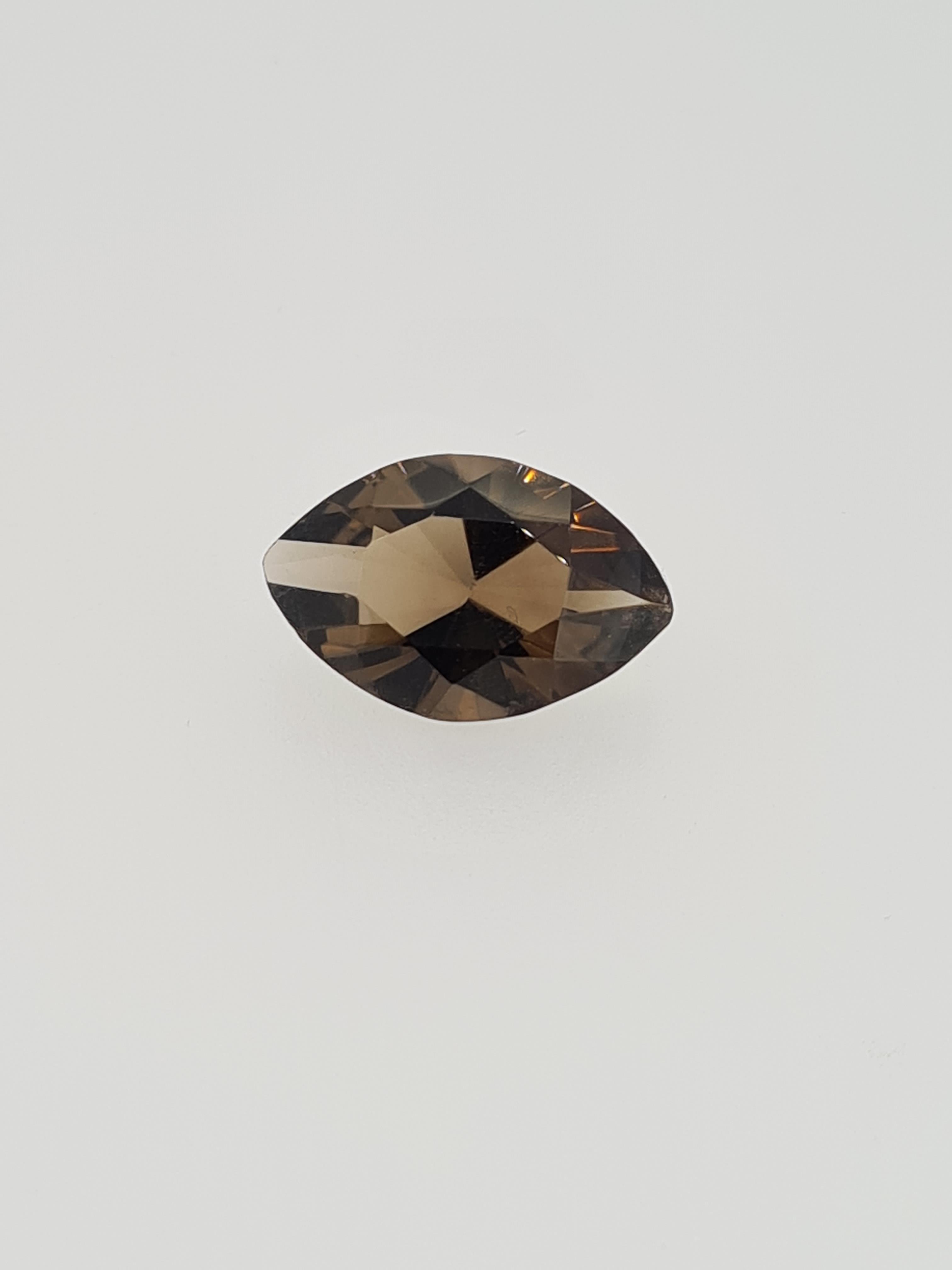 Smokey quartz marquise cut gem stone - Image 4 of 5
