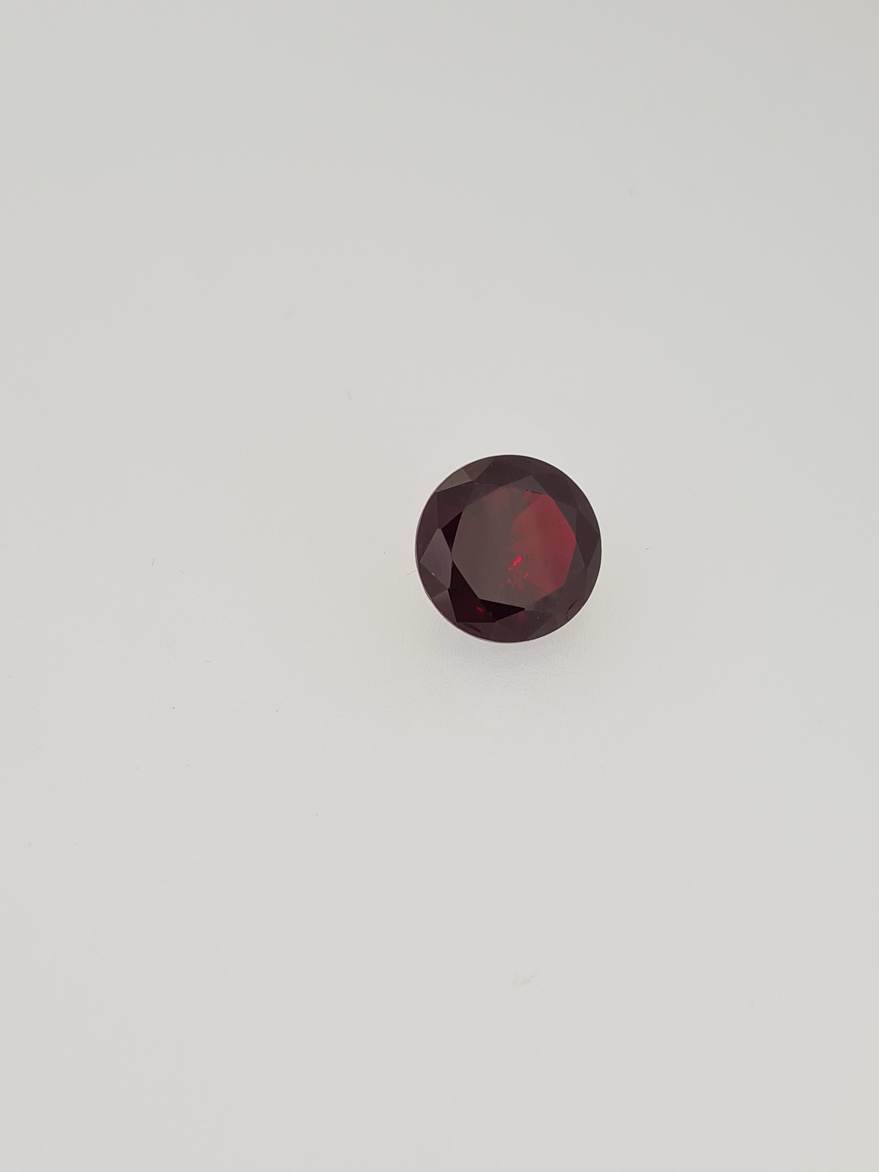 Garnet round cut gem stone - Image 5 of 6