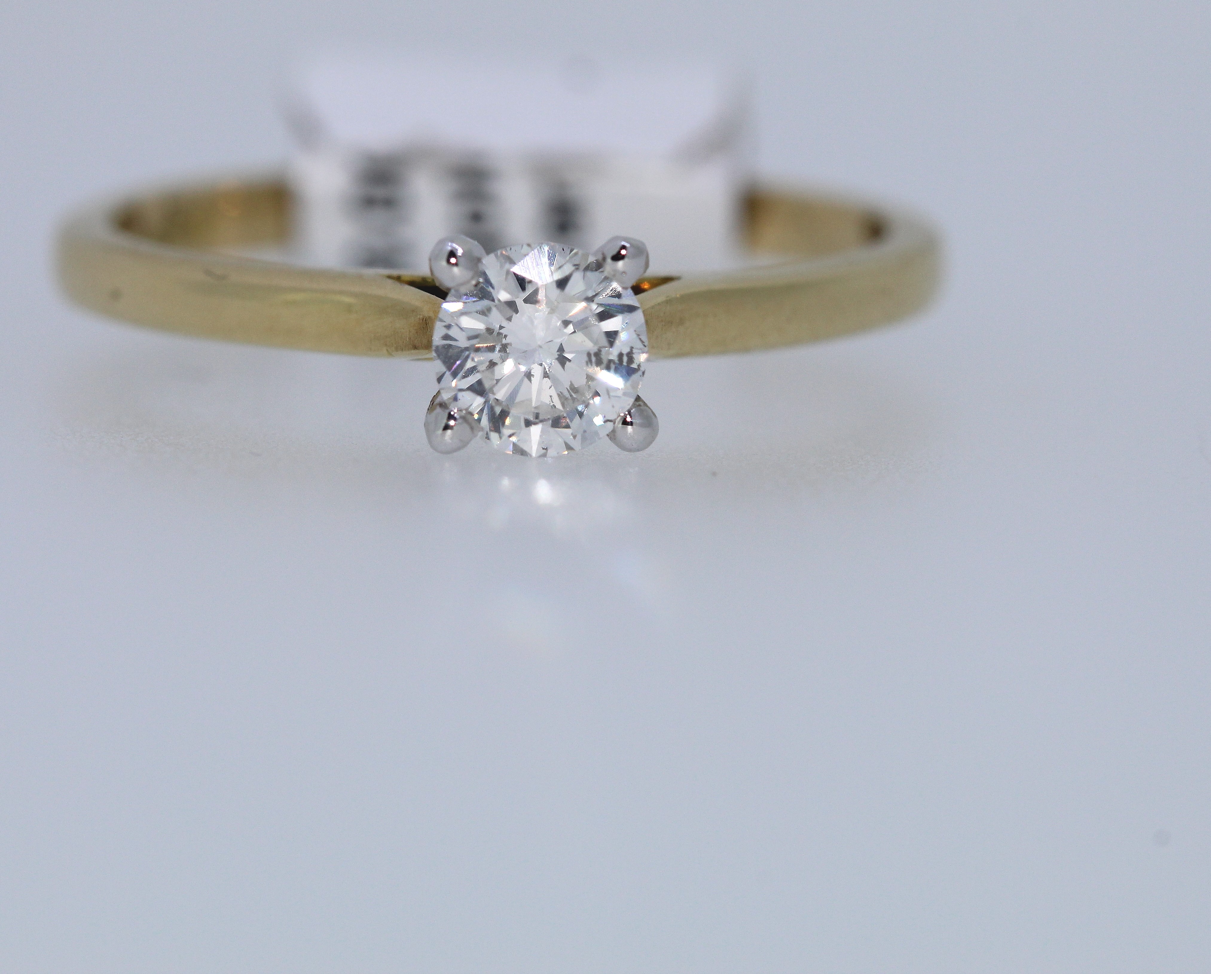 18k Yellow Gold Diamond Solitaire Ring - Image 5 of 5