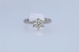 18ct White Gold Solitaire Diamond Ring