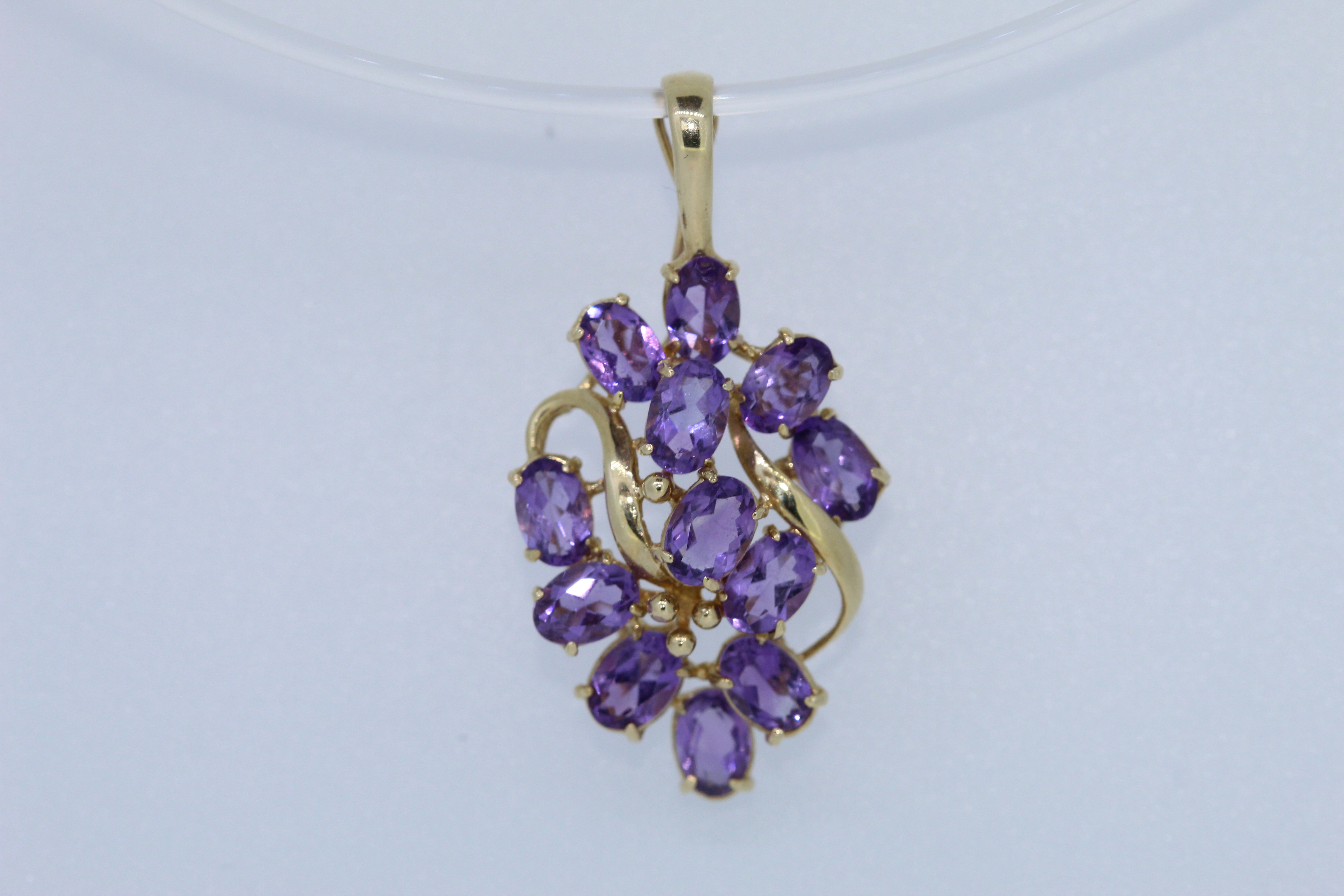 14ct Yellow Gold Amethyst Pendant - Image 3 of 3