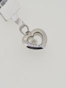 9ct yellow gold heart floating diamond pendat