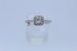 18ct White Gold Princess Cut Diamond Ring