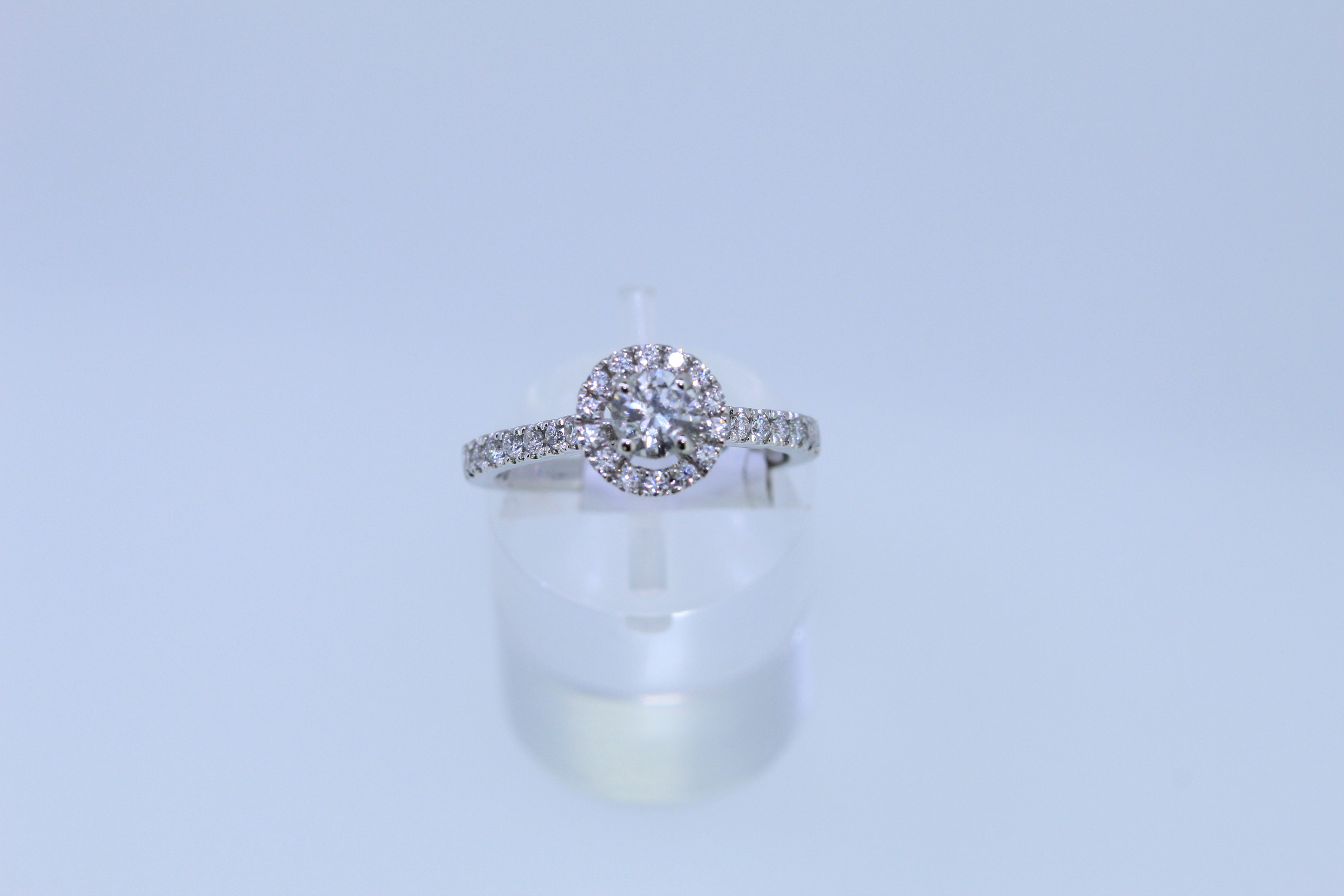 Platinum Hallmark Diamond Set Ring