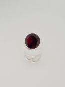 Garnet round cut gem stone