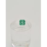 Colombian emerald gem sone step cut