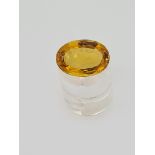 Citrine oval cut gem stone