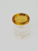 Citrine oval cut gem stone