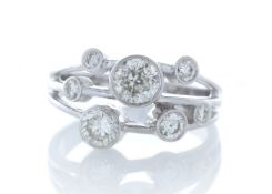 18k White Gold Raindance Style Diamond Ring 1.05 Carats