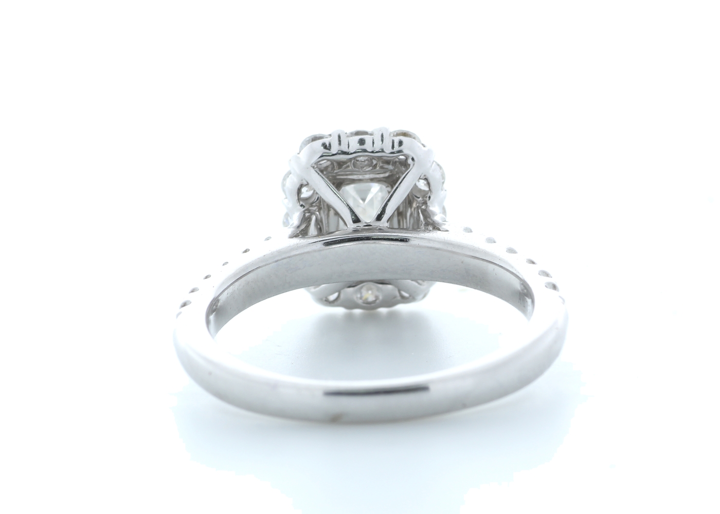 18k White Gold Single Stone With Halo Setting Ring 1.79 (1.07) Carats - Image 3 of 5