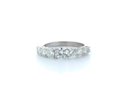 18k White Gold Claw Set Semi Eternity Diamond Ring 1.32 Carats