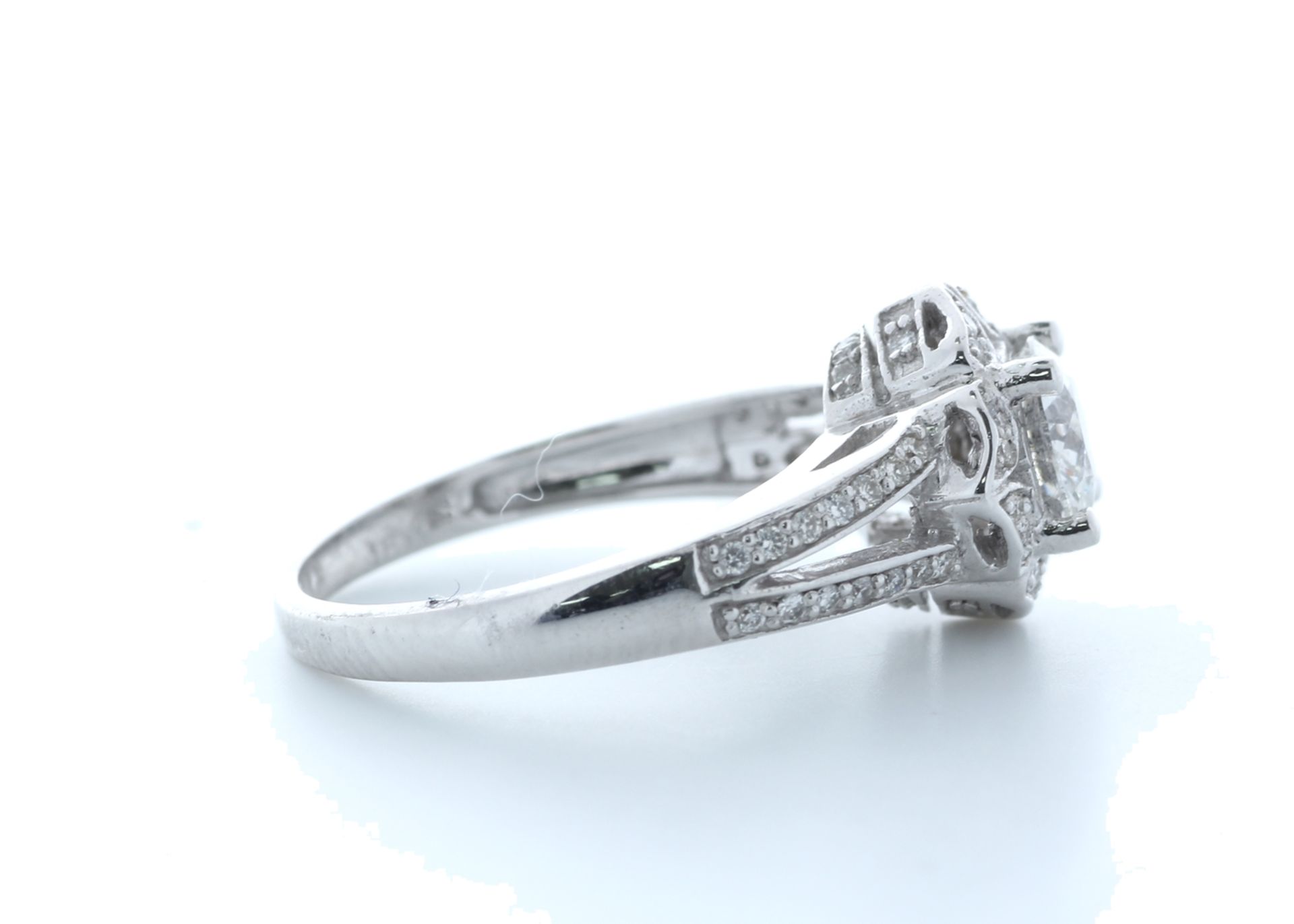 18k White Gold Diamond Halo Ring 1.04 (0.81) Carats - Image 4 of 5