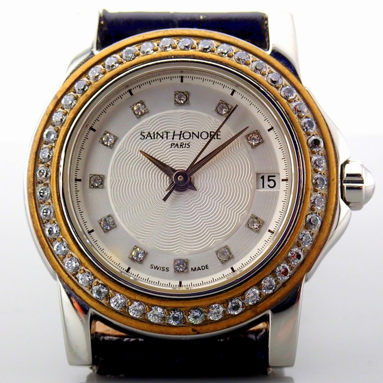 Saint Honore / Diamond - Lady's Gold/Steel Wrist Watch