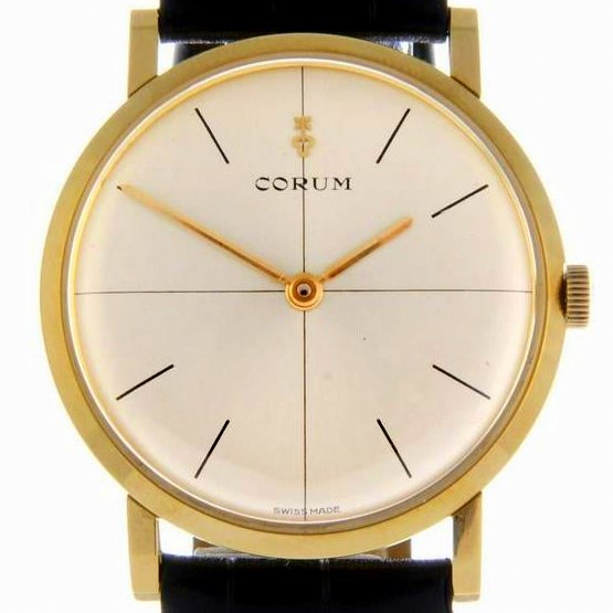 Corum / Vintage 18K / 5439 23 - Gentlmen's Yellow gold Wrist Watch