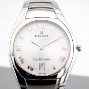 Edox / Date - Date World's Slimest Calender Movement - Unisex Steel Wrist Watch