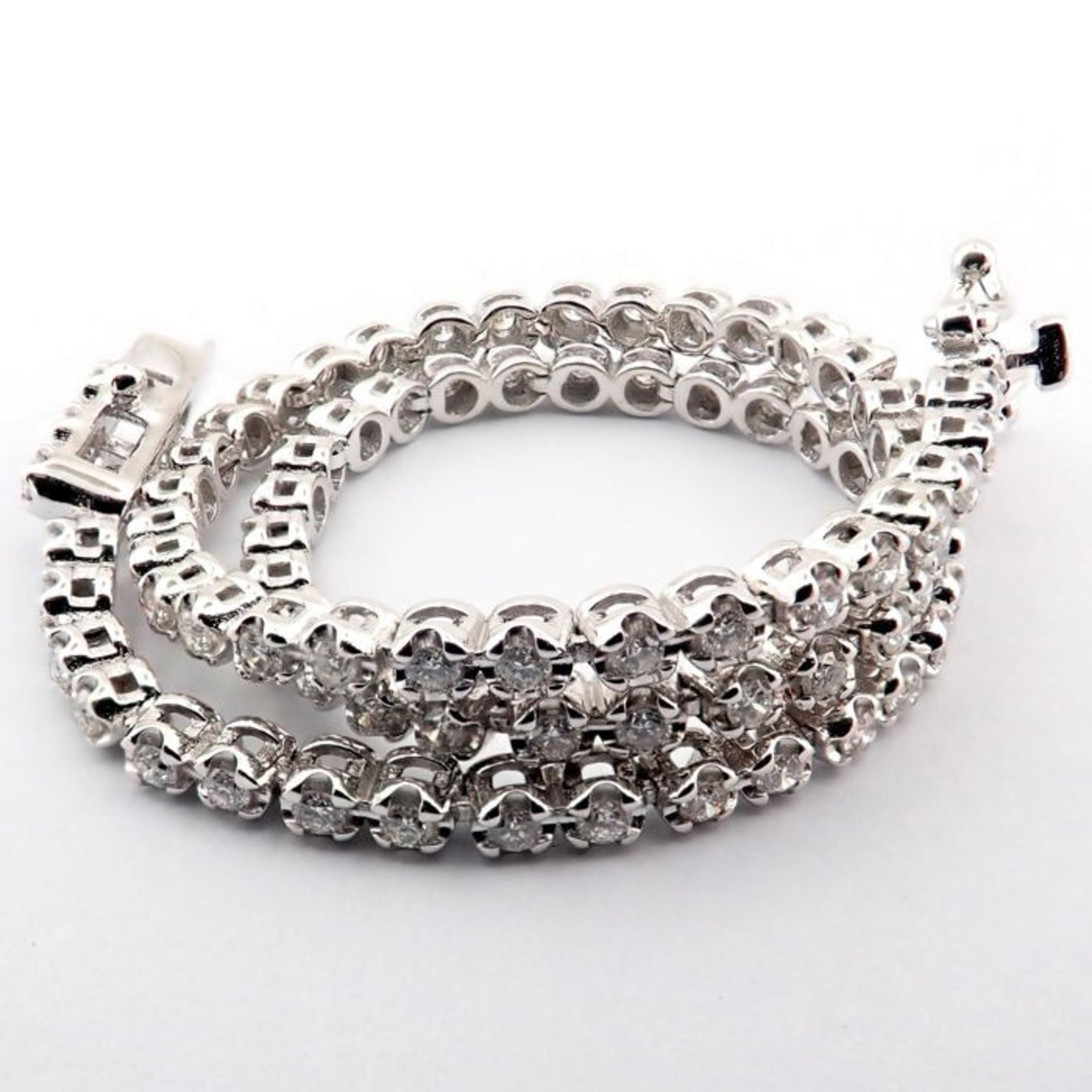 14K 0,91 ct Diamond Tennis Bracelet - Image 2 of 7