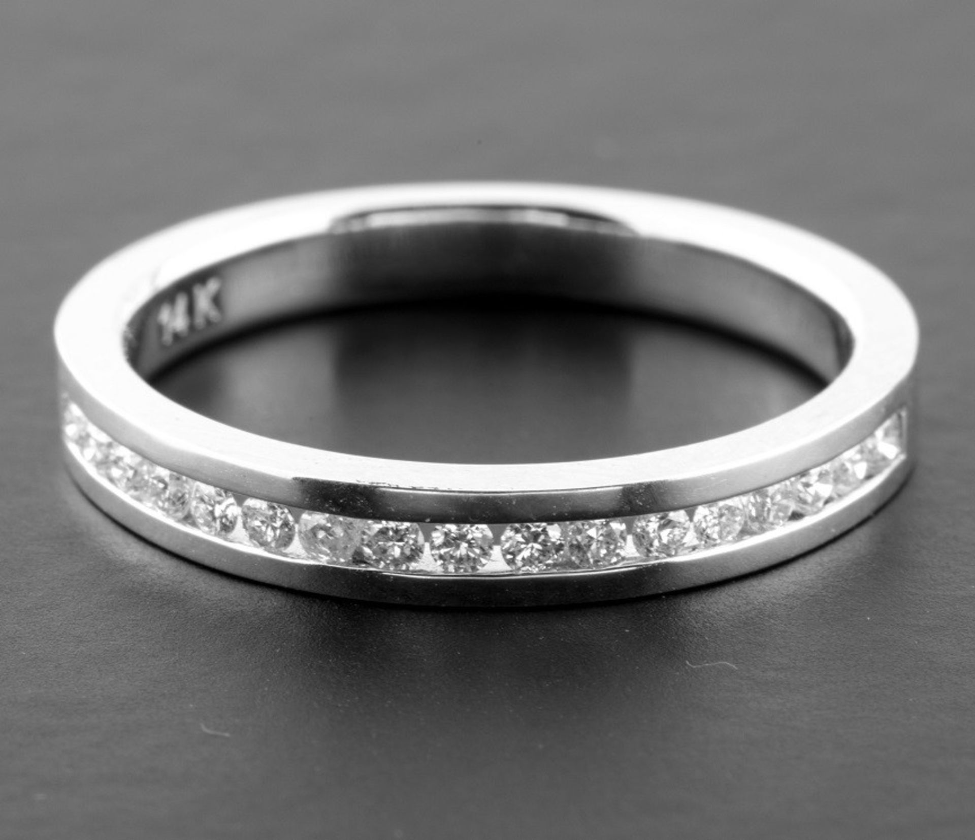 14K White Gold Half Eternity Ring 0,28 ct - Image 2 of 3