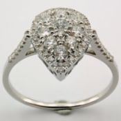 14 kt. White gold - Ring - 0.53 ct Diamond