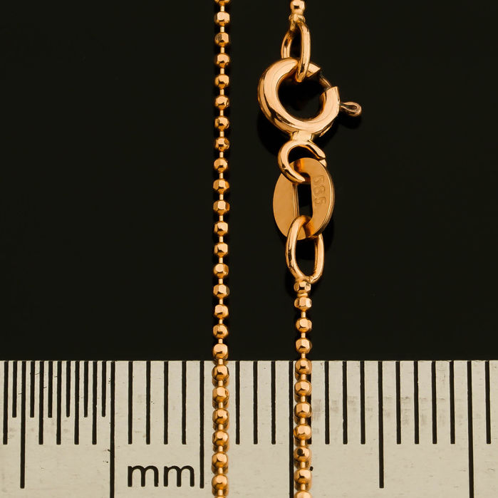 19.7 In (50 cm) Beat / Ball Chain Necklace. In 14K Rose/Pink Gold - Image 3 of 7