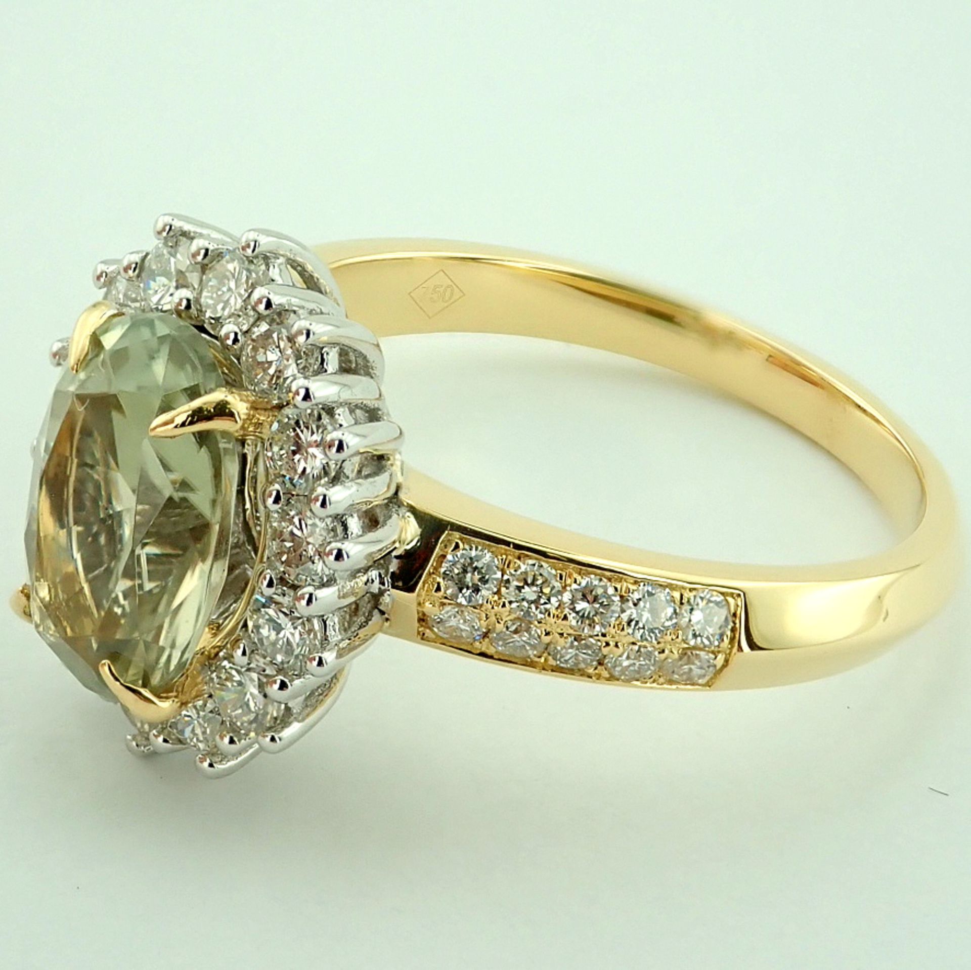 18K Diaspore Color Change Ring- Total 2,70 ct - Image 6 of 10