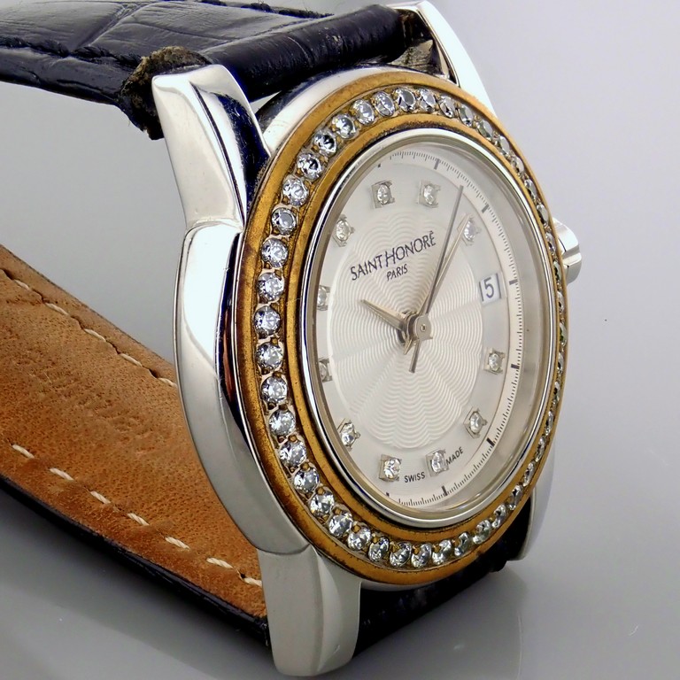 Saint Honore / Diamond - Lady's Gold/Steel Wrist Watch - Image 4 of 6